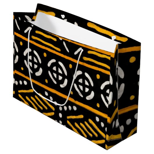 African Pattern Gift Bag Groot Cadeauzakje (Voorkant Gekanteld)