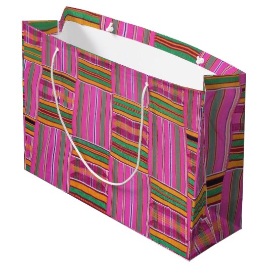 African Pattern Large Gift Bag Groot Cadeauzakje (Achterkant Gekanteld)
