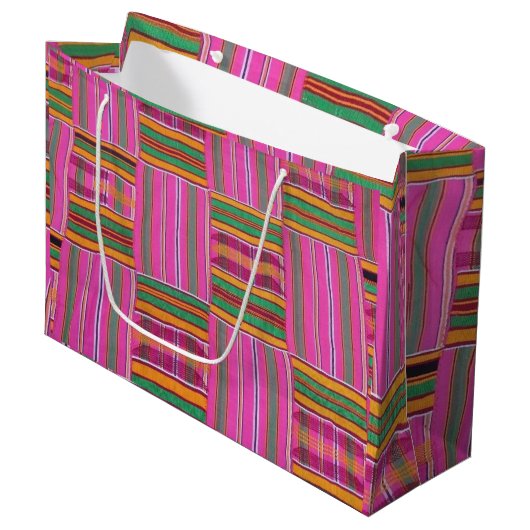 African Pattern Large Gift Bag Groot Cadeauzakje (Voorkant Gekanteld)
