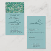 AFRICAN PATTERN Scissors Hair Stylist Salon Afsprakenkaartje (Voorkant / Achterkant)