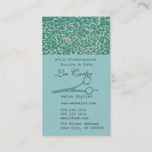 AFRICAN PATTERN Scissors Hair Stylist Salon Afsprakenkaartje (Voorkant)