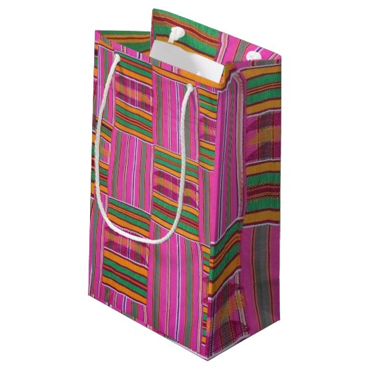 African Pattern Small Gift Bag Klein Cadeauzakje (Achterkant Gekanteld)