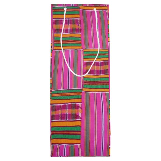 African Pattern Wine Gift Bag Wijn Cadeautas (Achterkant)