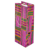 African Pattern Wine Gift Bag Wijn Cadeautas (Voorkant Gekanteld)