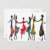 African Piedere Dance Briefkaart (Voorkant / Achterkant)