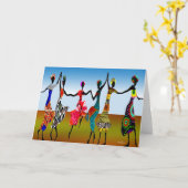 African Piedere Dance Kaart (Gele Bloem)