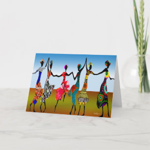 African Piedere Dance Kaart