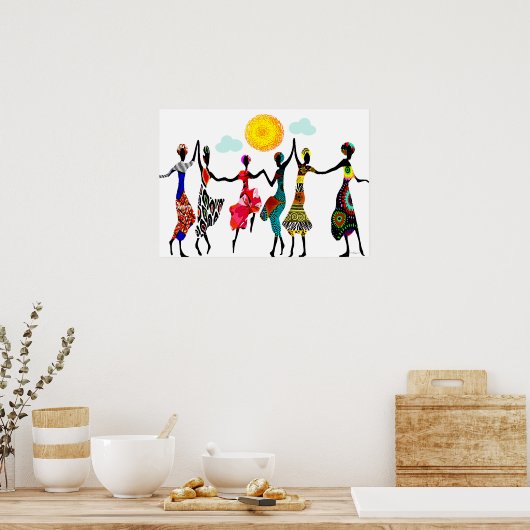 African Piedere Dance Poster (Keuken)