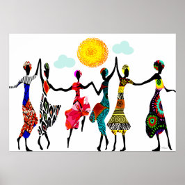 African Piedere Dance Poster