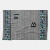 African Pop Border Stripes - Monogram Theedoek (Horizontaal)