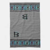 African Pop Border Stripes - Monogram Theedoek (Verticaal)