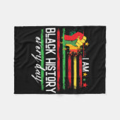 African Pride Juneteenth Black History Month Fleece Deken (Voorkant (Horizontaal))