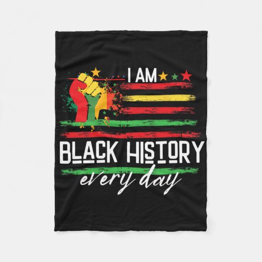 African Pride Juneteenth Black History Month Fleece Deken (Voorkant)
