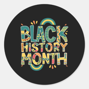 African Pride Mannen Black History Month 24 7 Bhm  Ronde Sticker