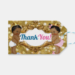 African Prince/Princess Glitter Dank u Labels Cadeaulabel