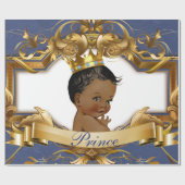 African Prince Royal Baby shower Gift Wrapping Cadeaupapier (Vlak)