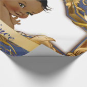 African Prince Royal Baby shower Gift Wrapping Cadeaupapier (Hoek)