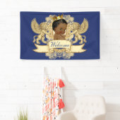 African Prince Royal Baby shower Welcome Banner (Insitu)