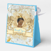 African Prince Royal Blue|FANCY Baby shower Tent Bedankdoosjes (Achterkant)