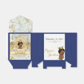 African Prince Royal Blue|FANCY Baby shower Tent Bedankdoosjes (Uitgevouwen)