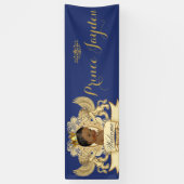 African Prince Royal Blue|Gold Elegant Spandoek (Verticaal)