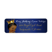 African Prince Royal Blue & Gold Mailing Labels (Voorkant)