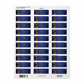 African Prince Royal Blue & Gold Mailing Labels (Full Sheet)