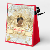 African Prince Royal FANCY Baby shower Tent Favor Bedankdoosjes (Achterkant)