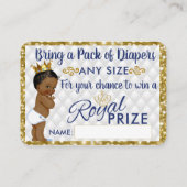 African Prince White|Gold Diaper Raffle Informatiekaartje (Achterkant)