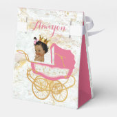 African Princess Fancy Roze|Goud 1e Verjaardag Bedankdoosjes (Achterkant)