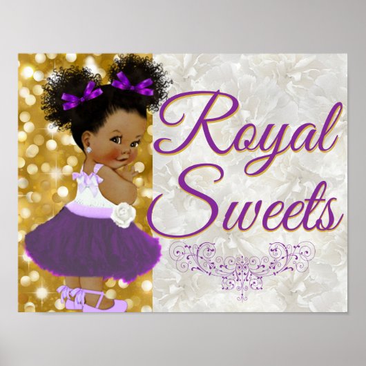 African Princess Paars & Gold|Royal Sweets Event Poster (Voorkant)