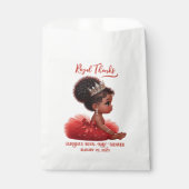 African Princess Royal Baby shower Elegant rood Bedankzakje (Voorkant)
