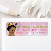 African Princess Royal Baby shower Mailing Labels (Insitu)