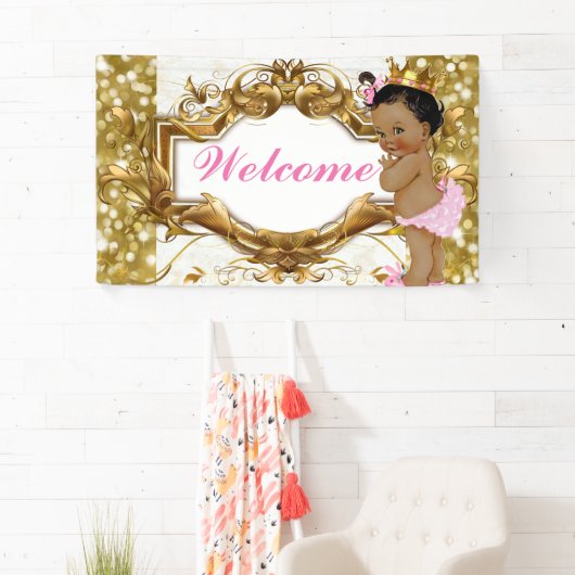 African Princess Royal Baby shower Welcome Banner (Insitu)