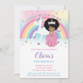 African Princess Unicorn Birthday Party Rainbow Kaart (Voorkant)
