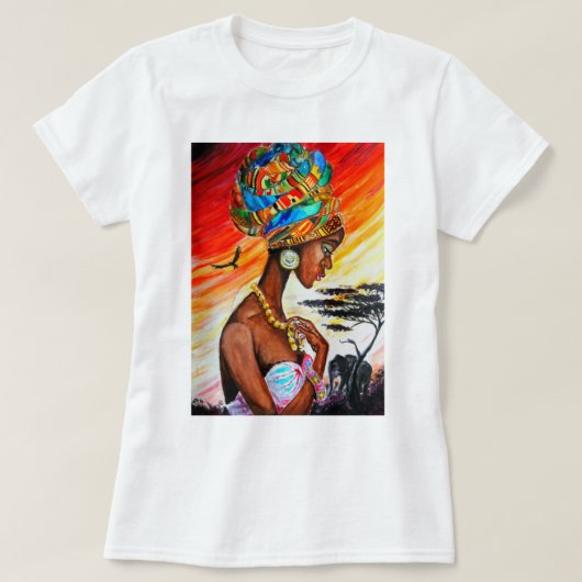 African Princess  vrouw T-shirt cadeau (Design voorkant)