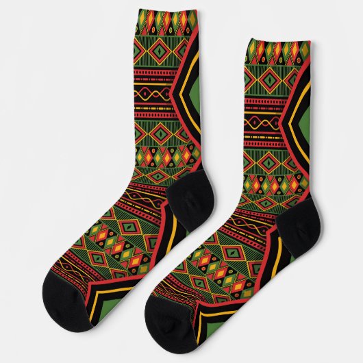  African Print Africa Rasta Roots Afri Socks Sokken (Links)