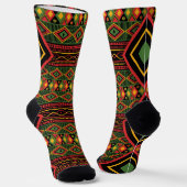  African Print Africa Rasta Roots Afri Socks Sokken (Gebogen)