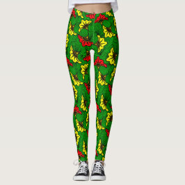African Print Bold Ankara Floral gepatterd Leggings