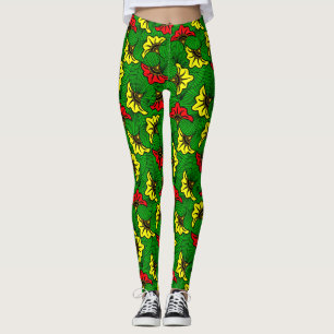 African Print Bold Ankara Floral gepatterd Leggings