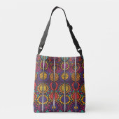 African Print Crossbody Bag Crossbody Tas (Achterkant)