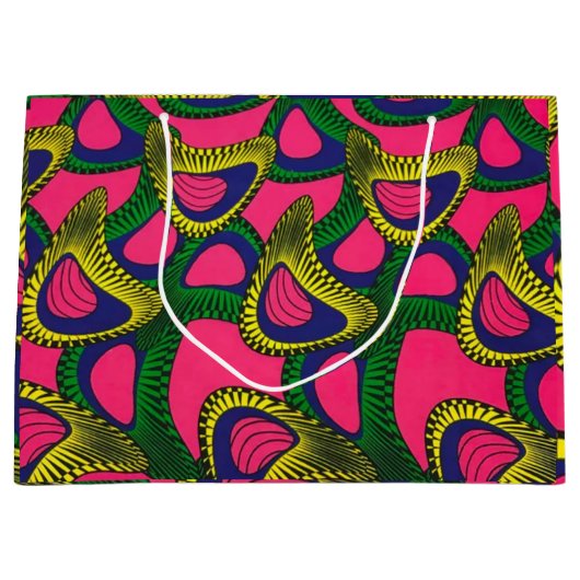African Print Large Gift Bag Groot Cadeauzakje (Voorkant)