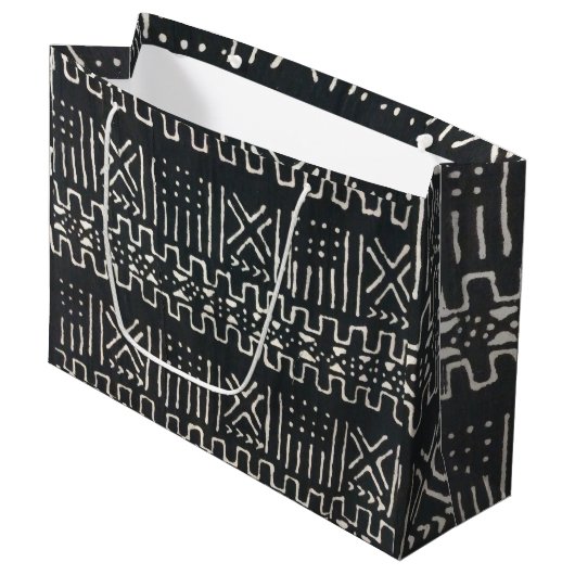 African Print Large Gift Bag Groot Cadeauzakje (Voorkant Gekanteld)