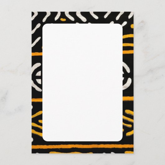 African Print Menu Kaart (Voorkant)