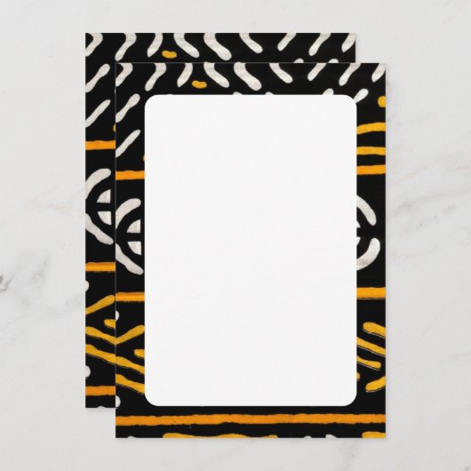 African Print Menu Kaart (Voorkant / Achterkant)