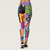 African Print Patchwork Kleurrijke Leggings (Achterkant)