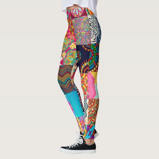 African Print Patchwork Kleurrijke Leggings (Links)