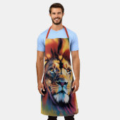 African Print Schorten, Aangepast Afrika Leeuw ont Schort (Gedragen)