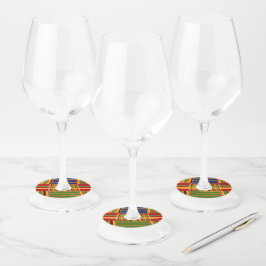 African Print Wijnglas Labels