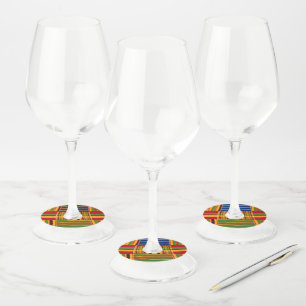 African Print Wijnglas Labels